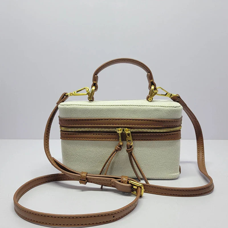 Fernanda Canvas Box Crossbody Bag