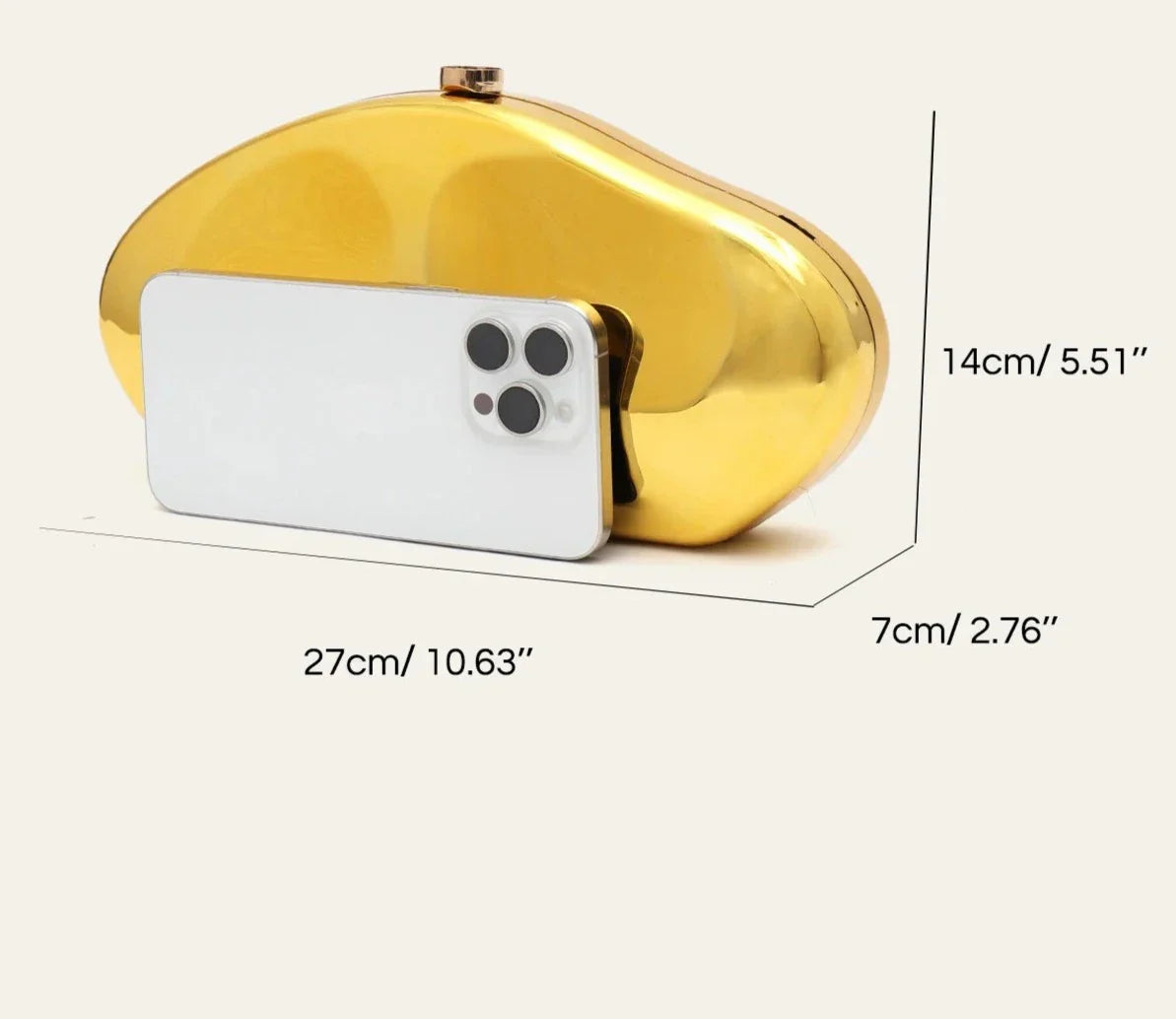 Nicole Metallic Clutch Bag