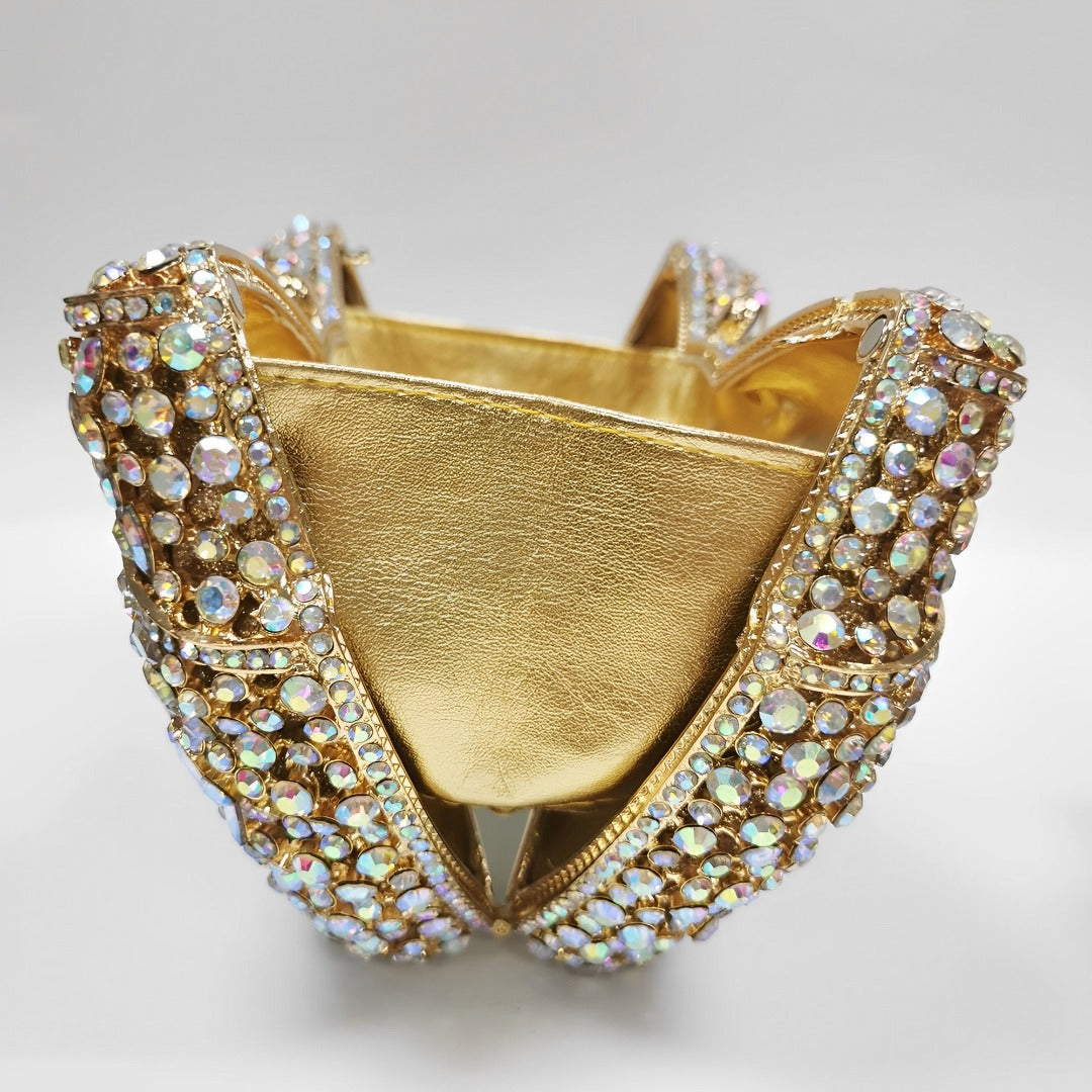 Bianca Bow Rhinestone Clutch Bag