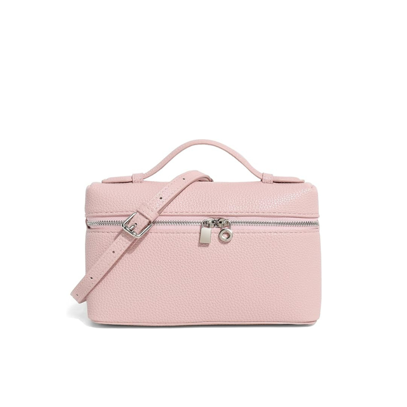 Small Pink Genuine Leather Tote Bag