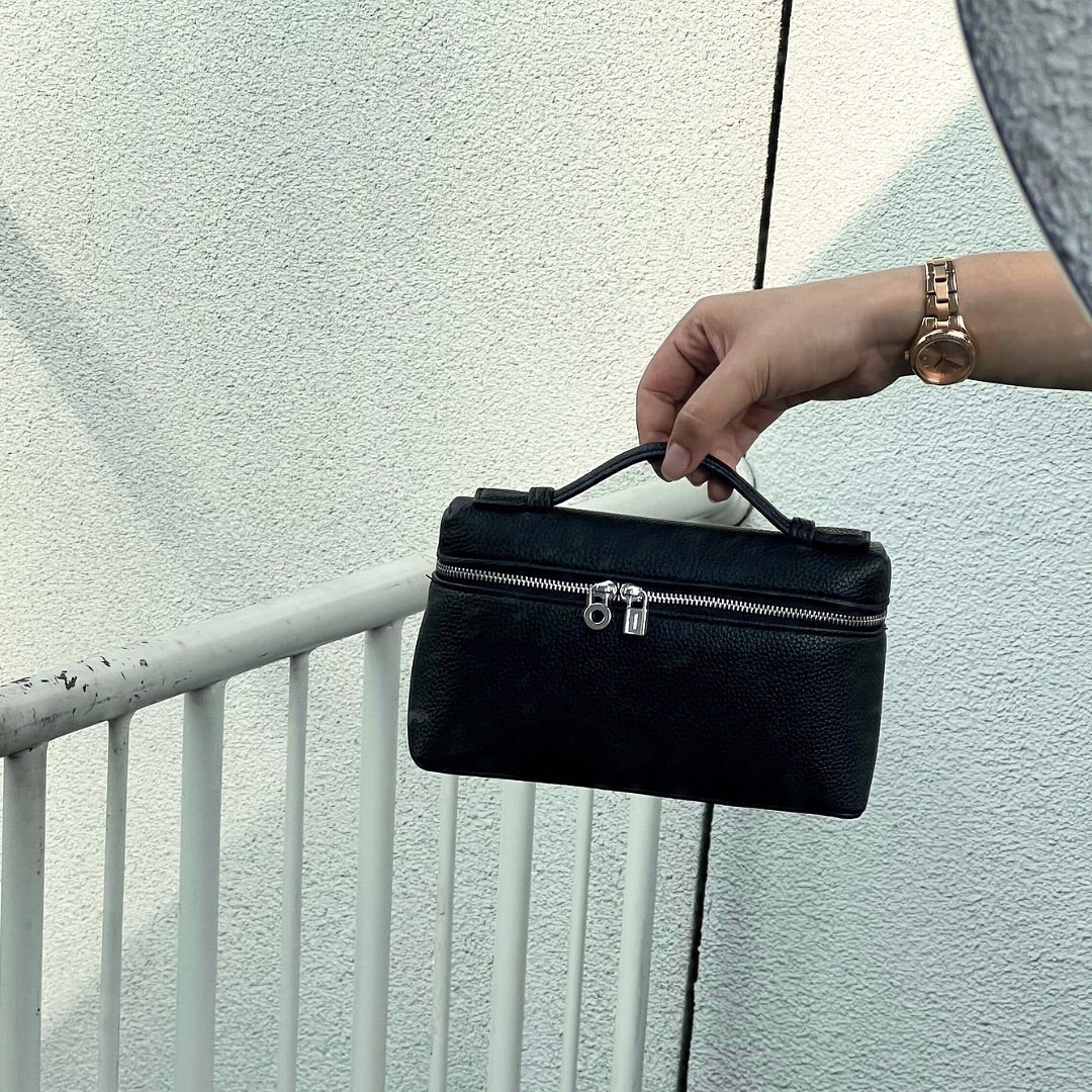 Small Pink Genuine Leather Tote Bag