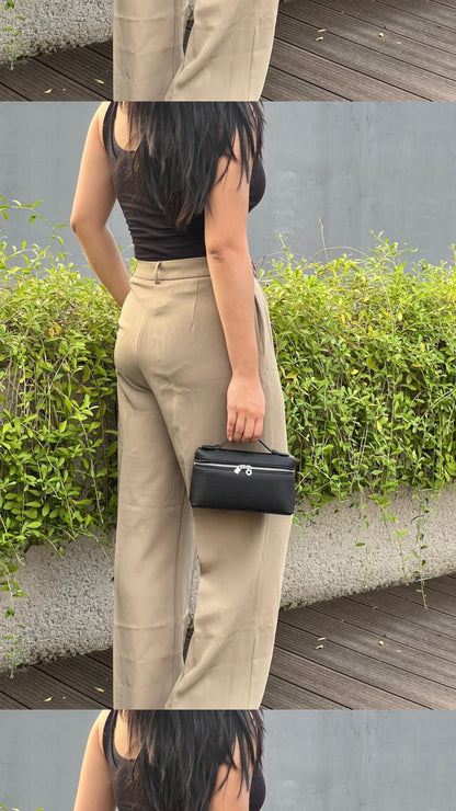 Small Pink Genuine Leather Tote Bag