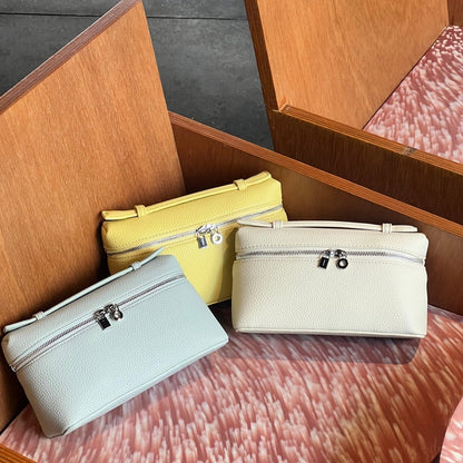 Small Pink Genuine Leather Tote Bag