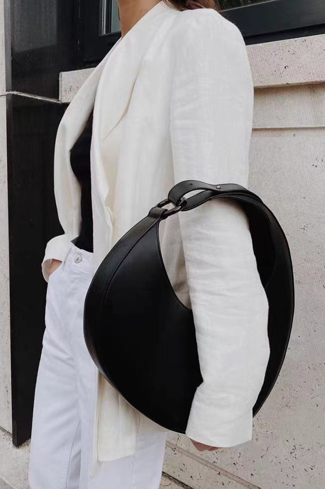 Italian Niche Design Crescent Hobo Shoulder Bag