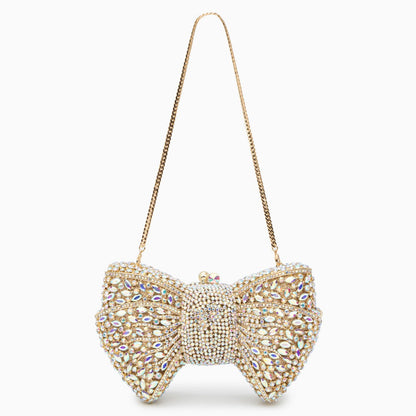 Bianca Bow Rhinestone Clutch Bag