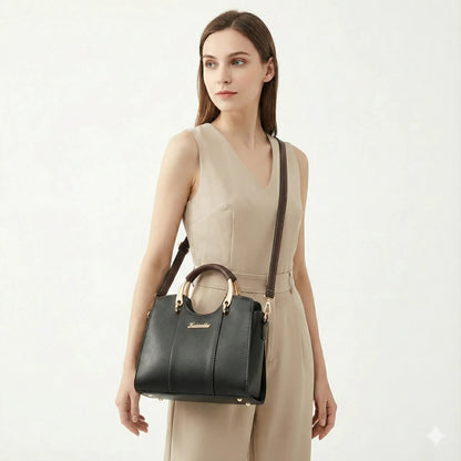 Luxurious Women's Genuine Leather Crossbody Bag - Atena