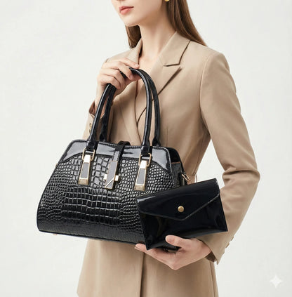 Bag and Wallet Kit in Genuine Leather - Vian