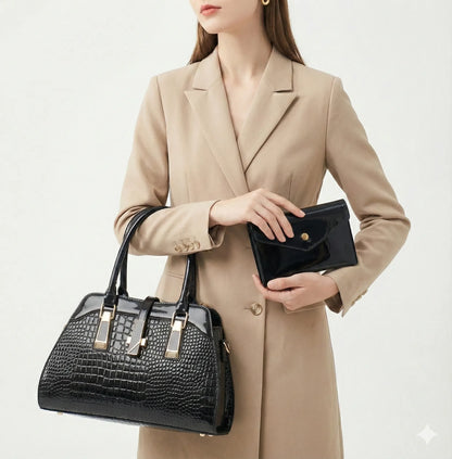 Bag and Wallet Kit in Genuine Leather - Vian