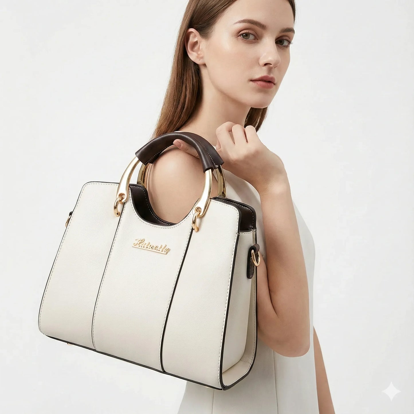 Luxurious Women's Genuine Leather Crossbody Bag - Atena