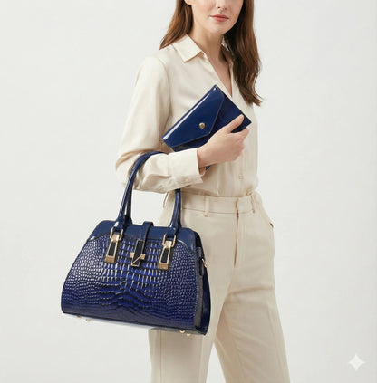 Bag and Wallet Kit in Genuine Leather - Vian