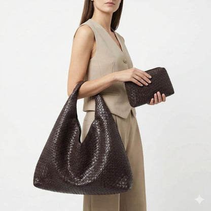 Bag and Wallet in Genuine Leather - Noelle