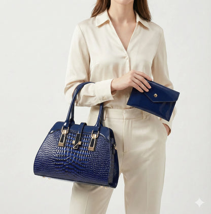 Bag and Wallet Kit in Genuine Leather - Vian