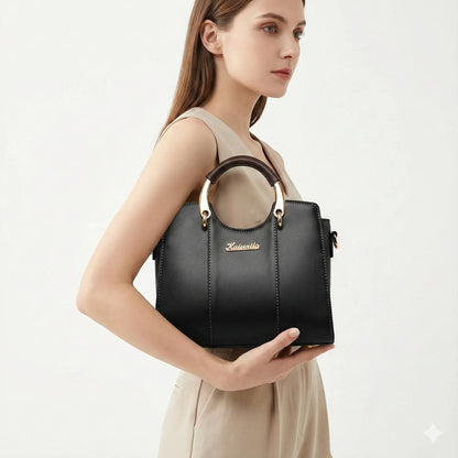 Luxurious Women's Genuine Leather Crossbody Bag - Atena