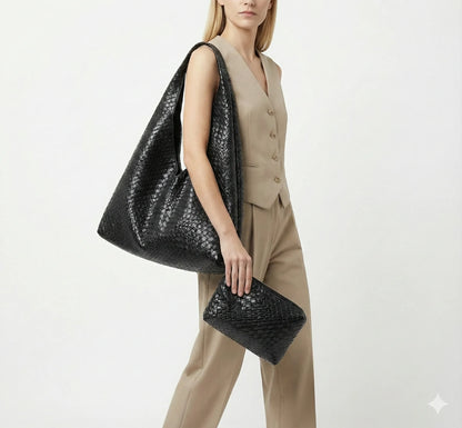 Bag and Wallet in Genuine Leather - Noelle