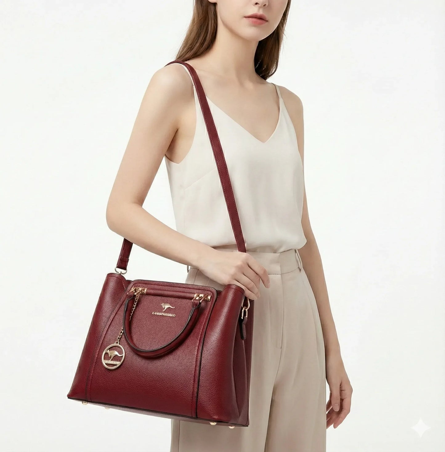 Luxurious Genuine Leather Crossbody Bag - Style Couer