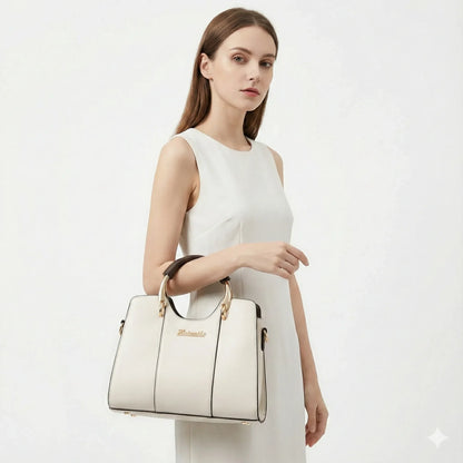 Luxurious Women's Genuine Leather Crossbody Bag - Atena