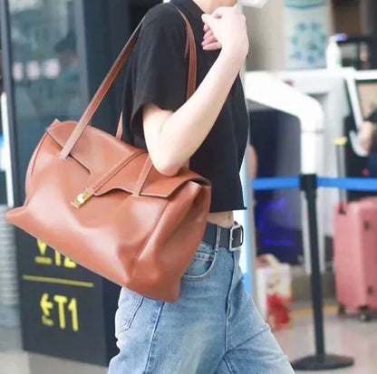 Genuine Leather Tote Bag Ione