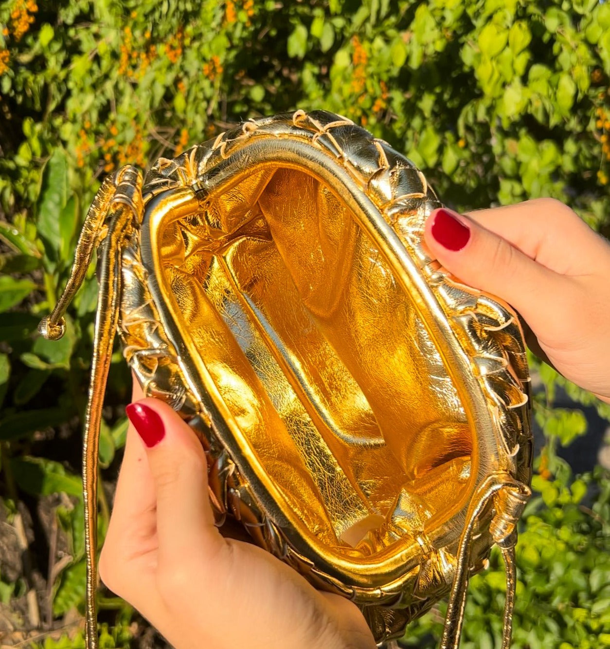 Wendy Woven Pouch Bag