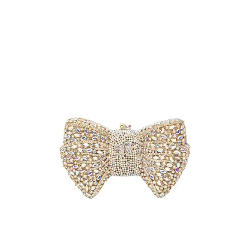 Bianca Bow Rhinestone Clutch Bag
