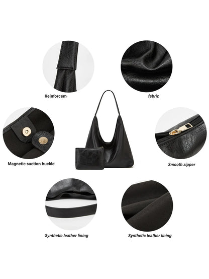 Genuine Leather Messenger Bag + Leather Wallet - Manz