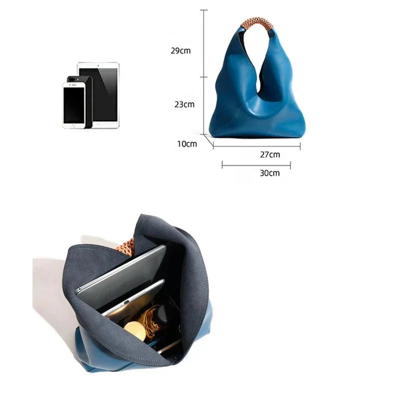 Rebeca Large Genuine Leather Shopping Bag