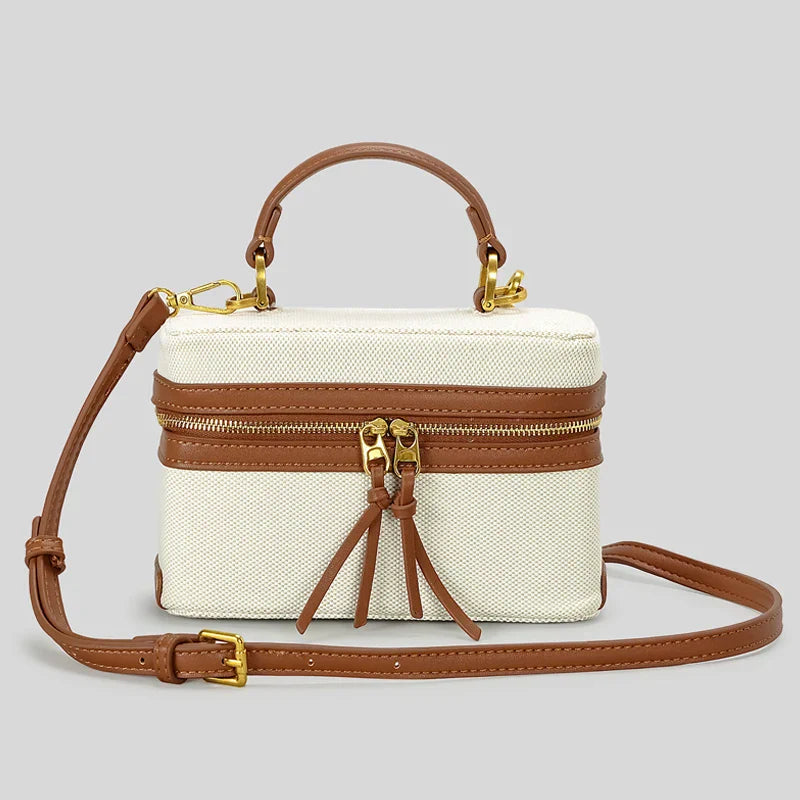 Fernanda Canvas Box Crossbody Bag