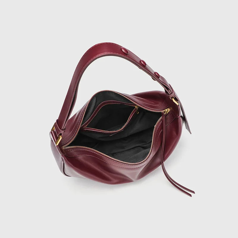 Small Genuine Leather Bag - Lia