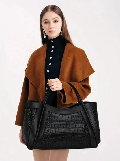 Chloe Croco Medium Genuine Leather Bag