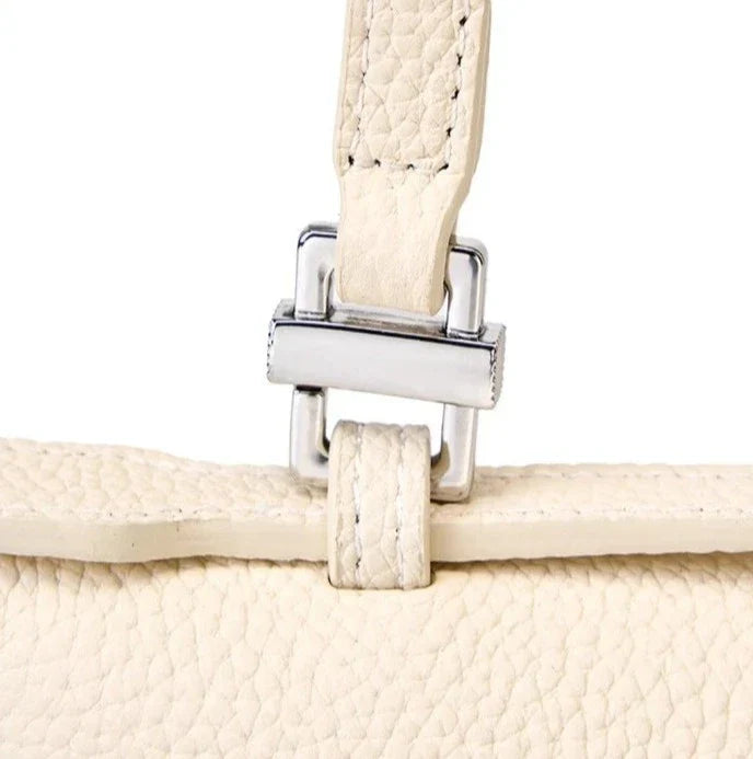 Small Pink Genuine Leather Tote Bag