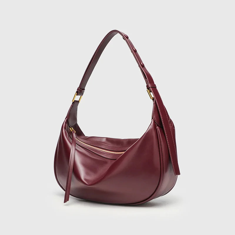 Small Genuine Leather Bag - Lia