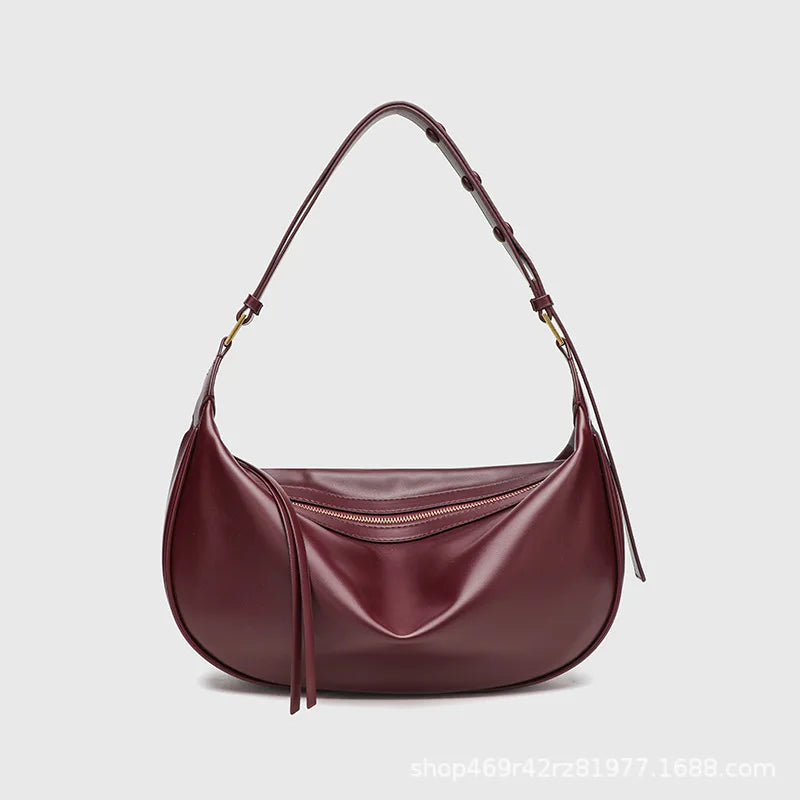 Small Genuine Leather Bag - Lia