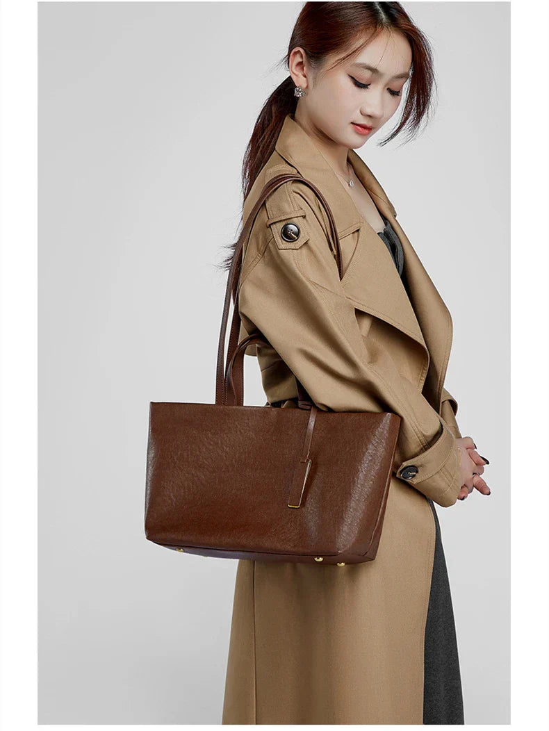 Genuine Leather Tote Bag Joana