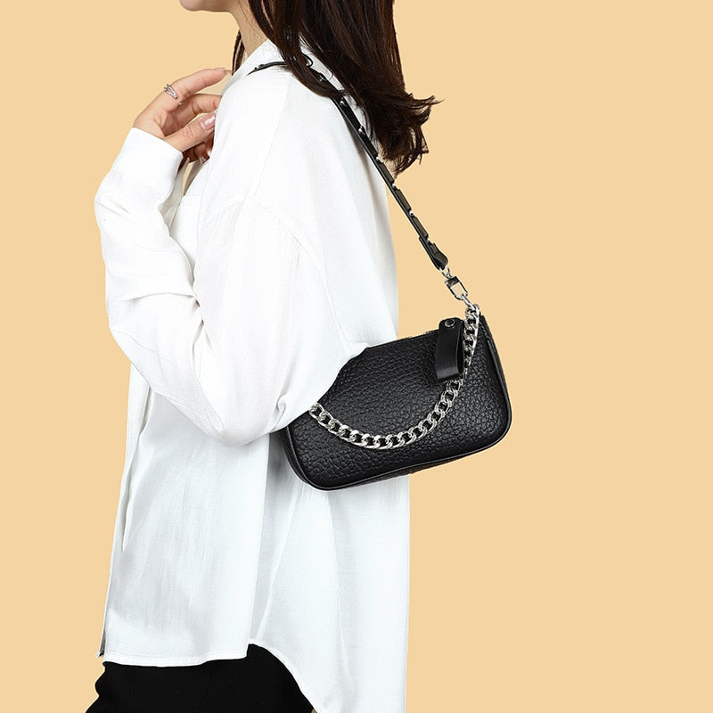 Small Genuine Leather Crossbody Bag Lara