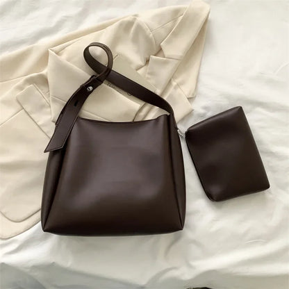 Genuine Leather Bag + Pouch - Glass