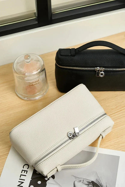 Small Pink Genuine Leather Tote Bag