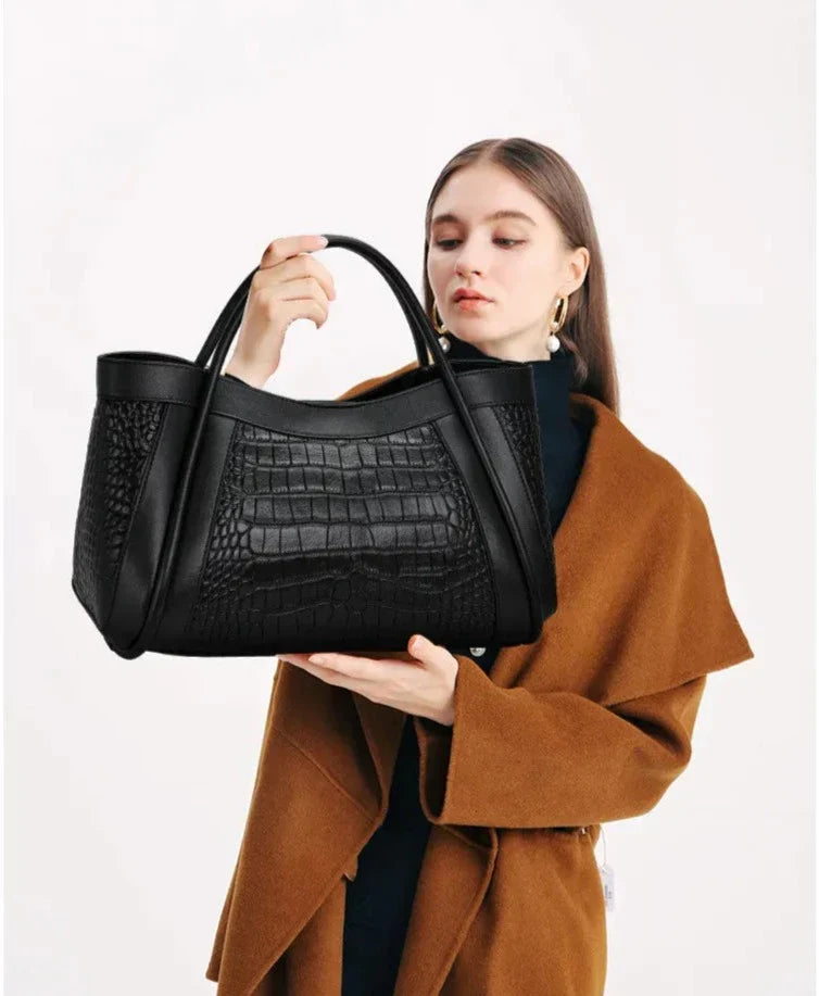 Chloe Croco Medium Genuine Leather Bag