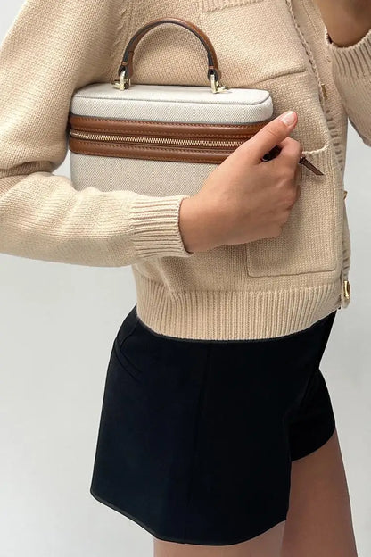 Fernanda Canvas Box Crossbody Bag