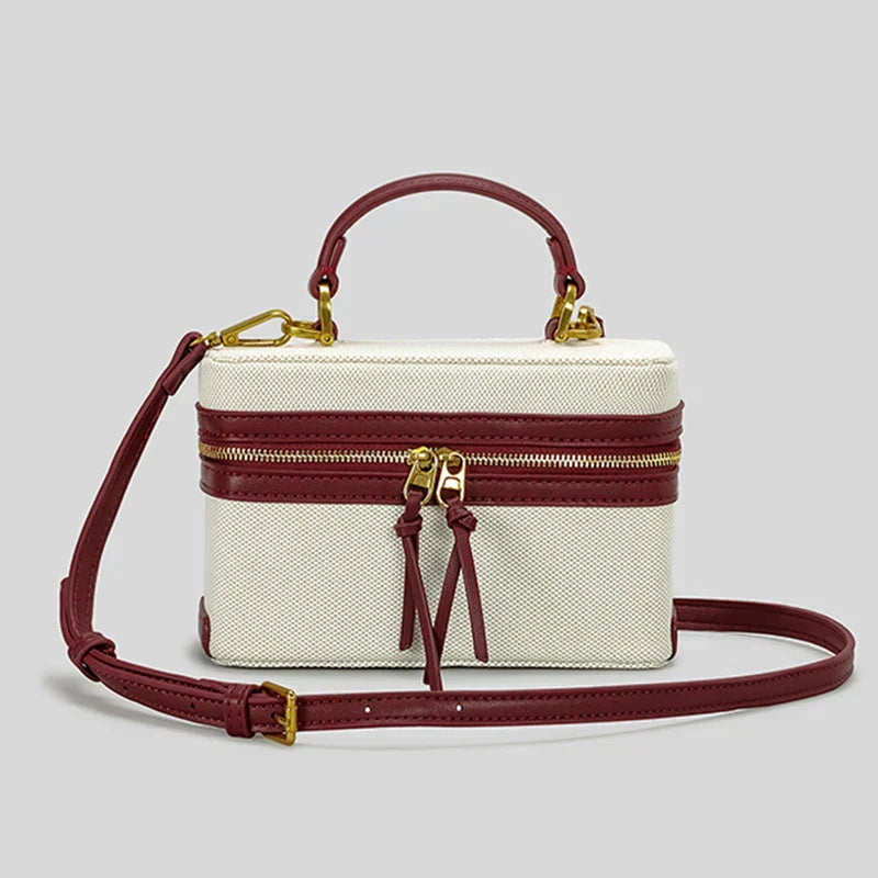 Fernanda Canvas Box Crossbody Bag