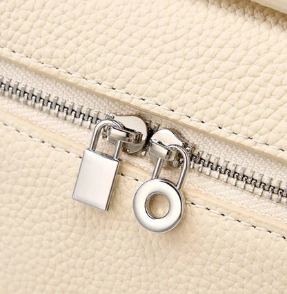 Small Pink Genuine Leather Tote Bag