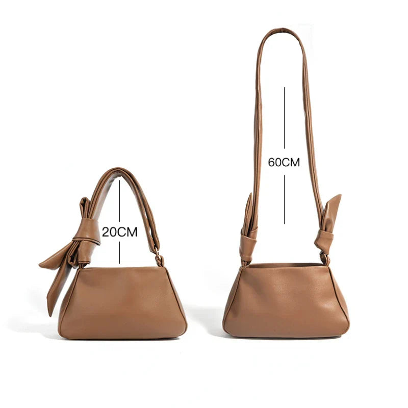 Genuine Leather Crossbody Bow Bag Hilda