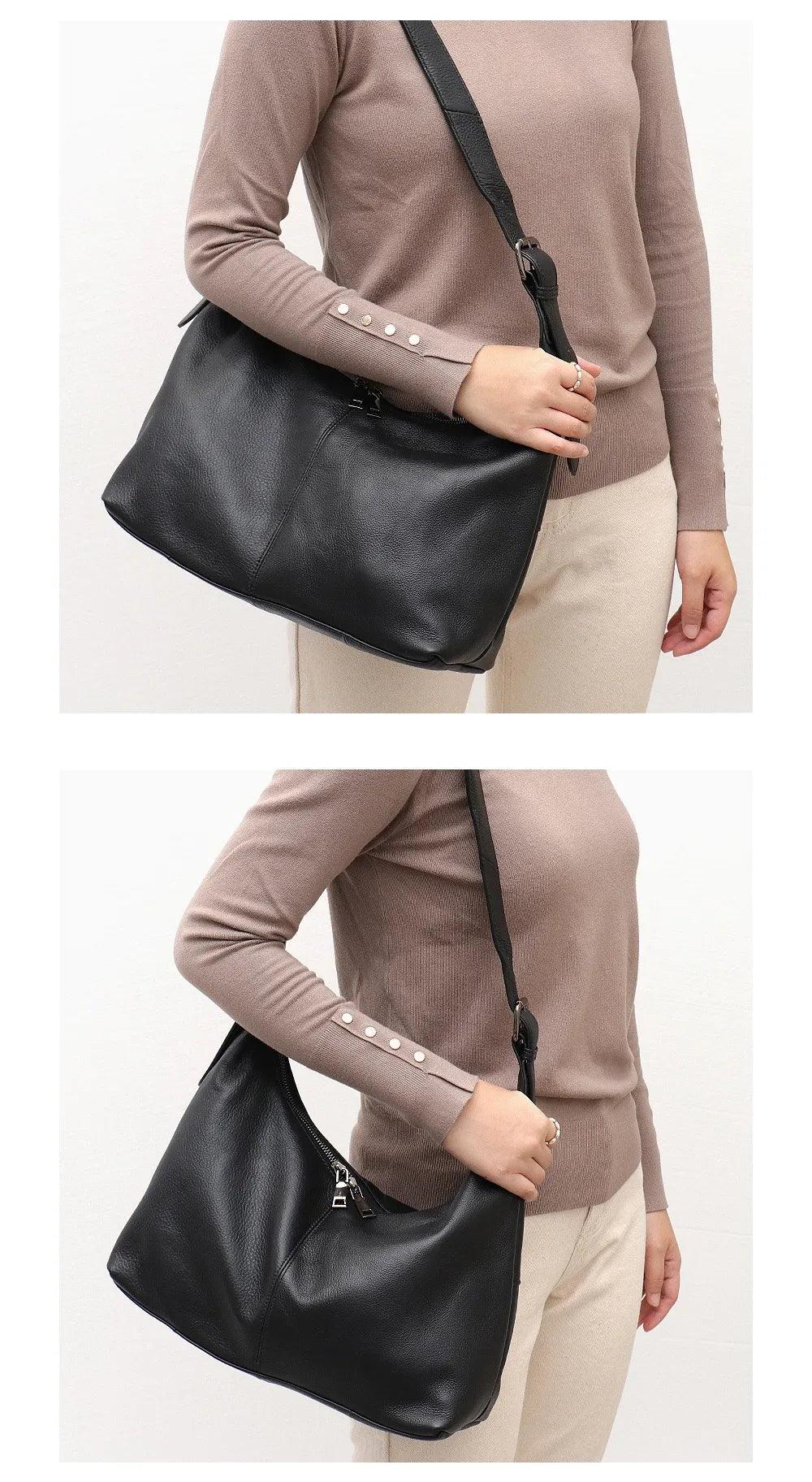 Messenger Style Genuine Leather Bag - Agatha